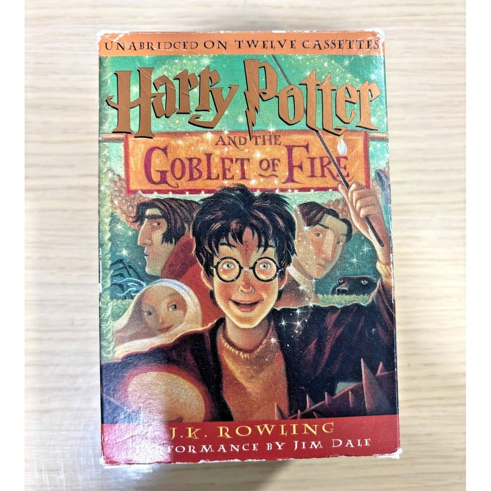 RARE! Harry Potter Goblet of Fire Audiobook 12 Cassette Tape Jim Dale Unabridged